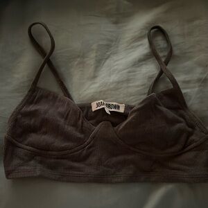 Joah brown grey bralette